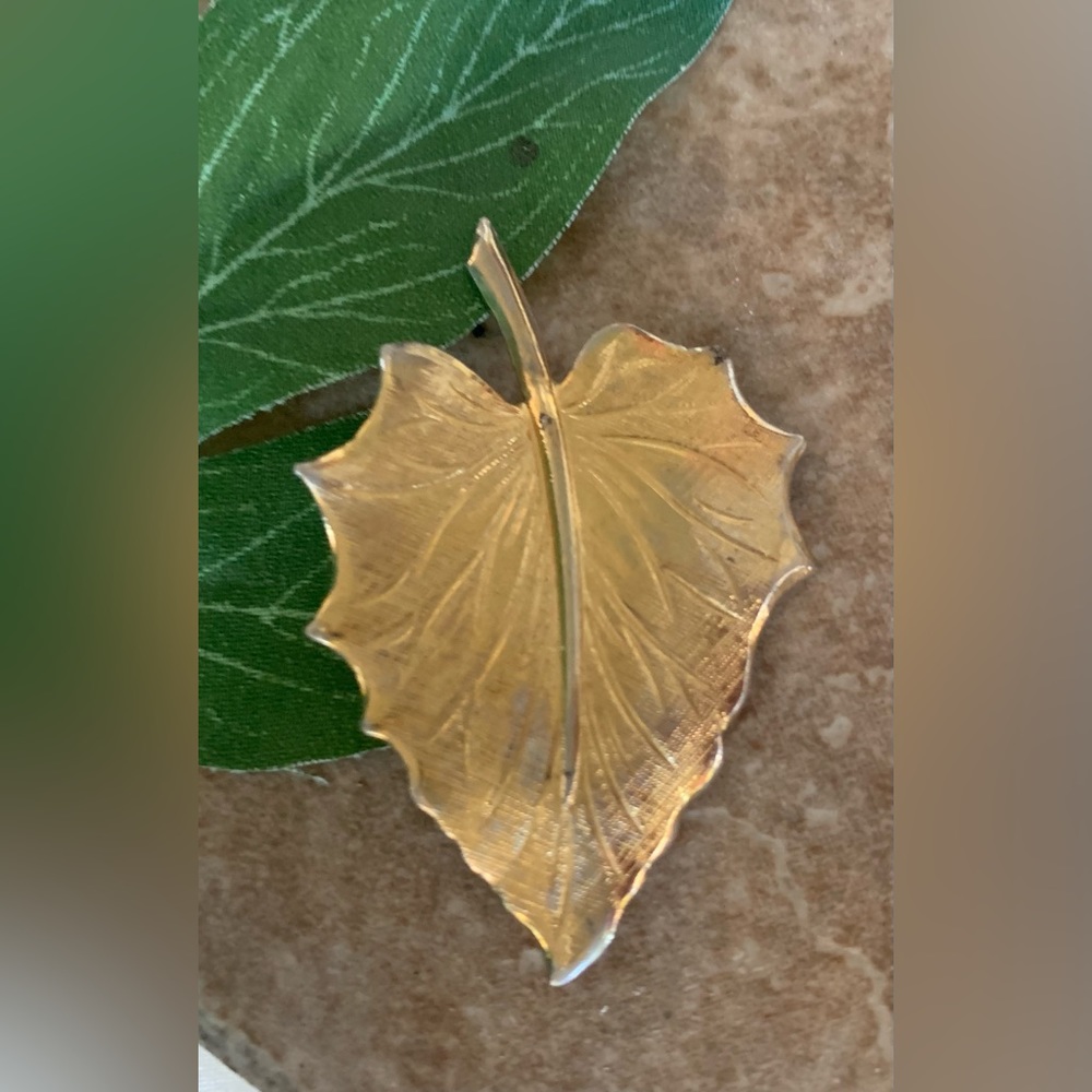 Gold Leaf Brooch